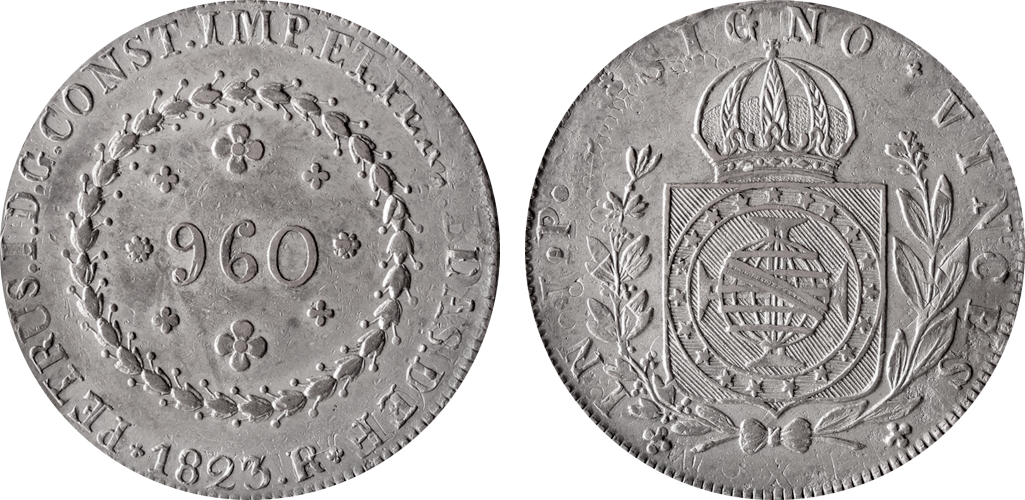 Imagem da data 1823 - 29 tulipas - Cruzetas grandes no reverso.