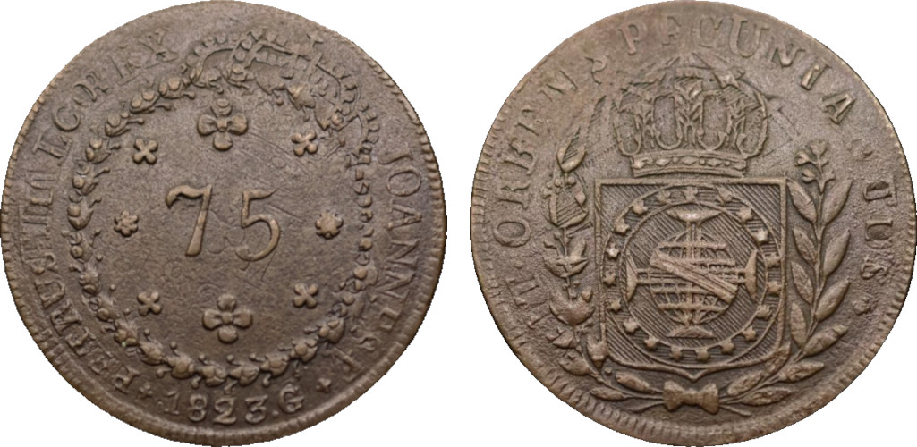 D. Pedro I 75 Réis