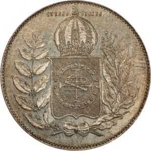 Variante Escudo 1 1000 Réis D. Pedro II