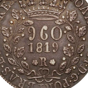 Variante 1819 7 Frutos Galho Esquerdo 960 Réis D. João VI
