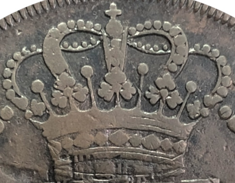 Variante 1782 Coroa Escassa 20 Réis Maria I e Pedro III