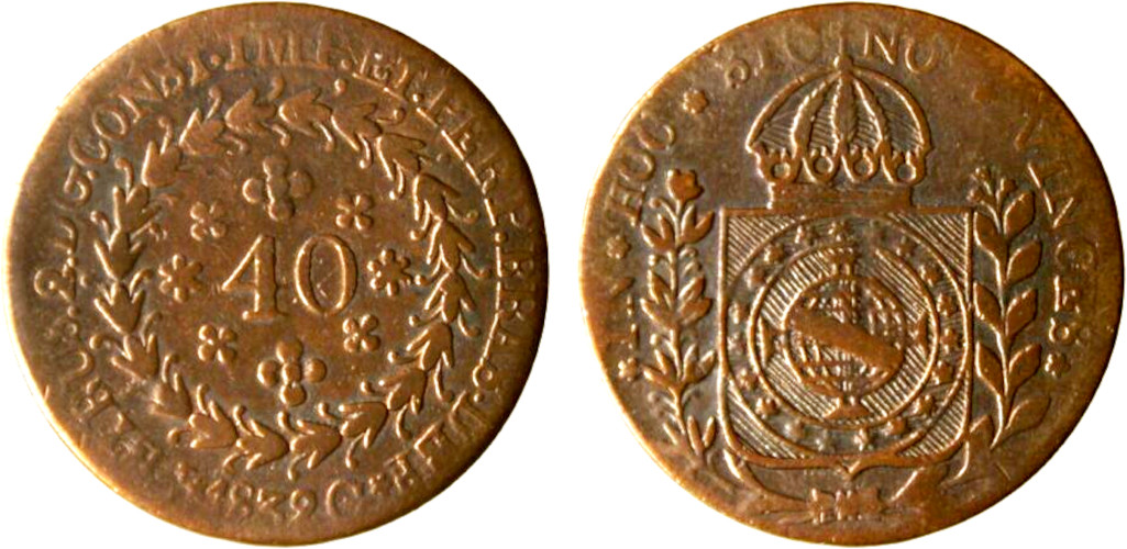 D. Pedro II 40 Réis