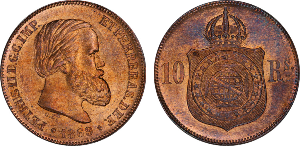 D. Pedro II 10 Réis