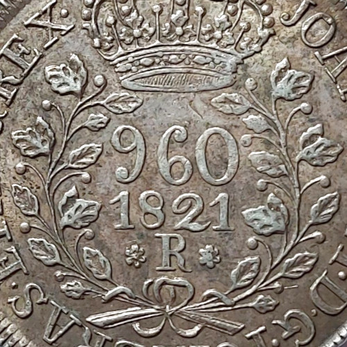 Variante 1821 7 Frutos no Galho Esquerdo 960 Réis D. João VI