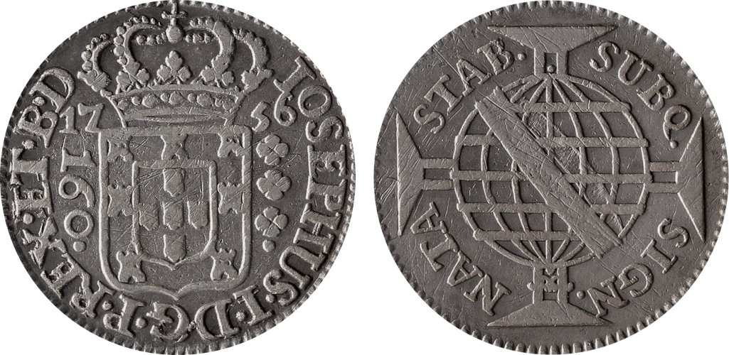 Imagem da data 1756 - IOSEPHUS ... P • REX • ET • B • D / SUBQ