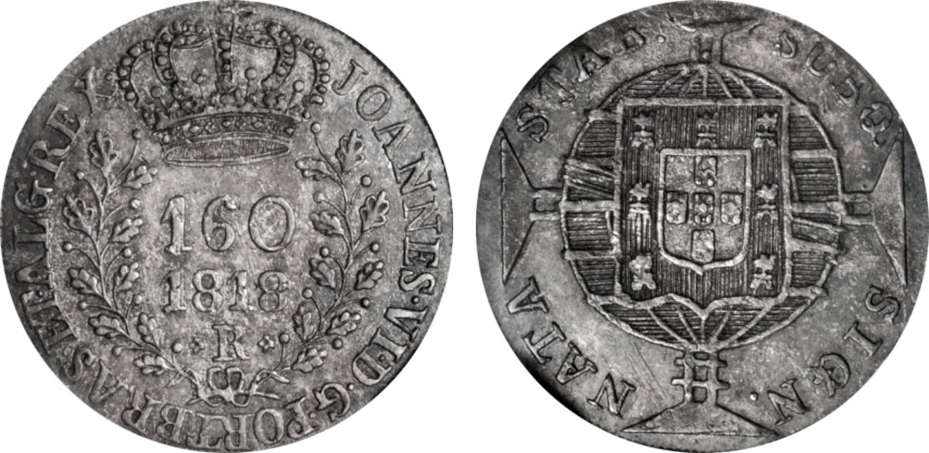 Imagem da data 1818 - REX • - Coroa sem caracóis.