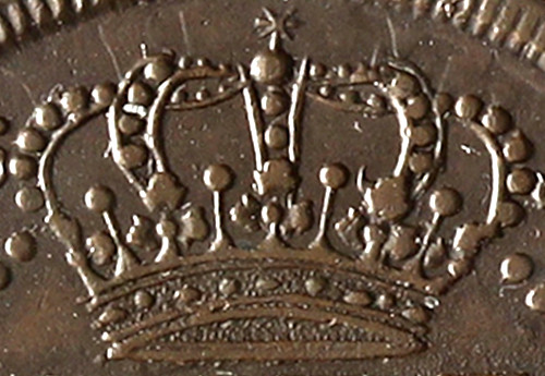 Variante Coroa com Pedículos 20 Réis D. João PR