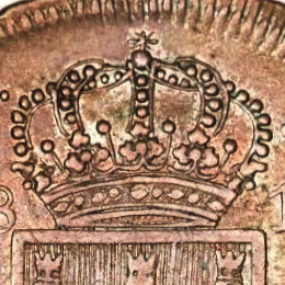 Variante 1817 Coroa sem Caracóis 320 Réis D. João PR