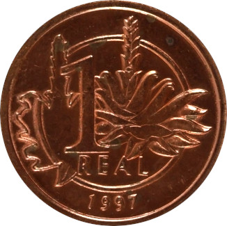 Variante Cobre sobre aço disco grande 1 Real 