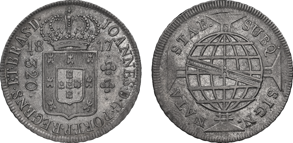 Imagem da data 1817 - Coroa de caracóis.