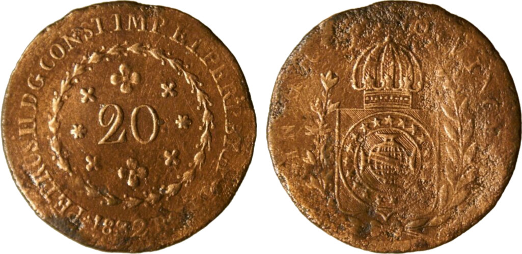 D. Pedro II 20 Réis