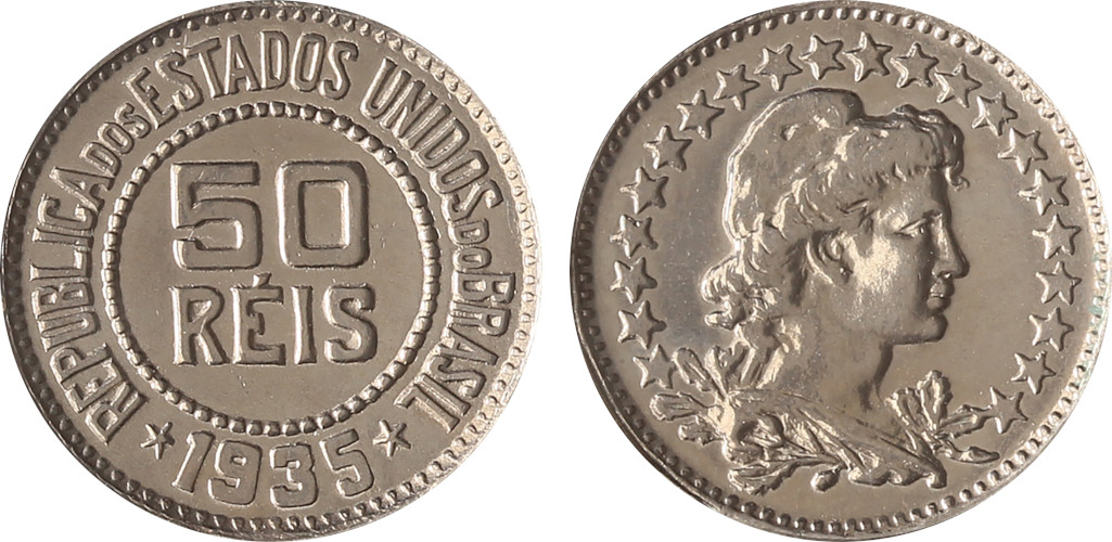 Prova 1935 Prova em Cuproníquel 50 Réis 