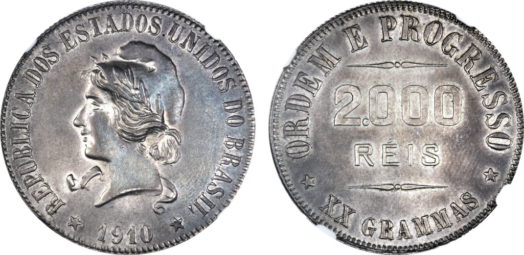 Prova 1910 Prova em Prata 2000 Réis 