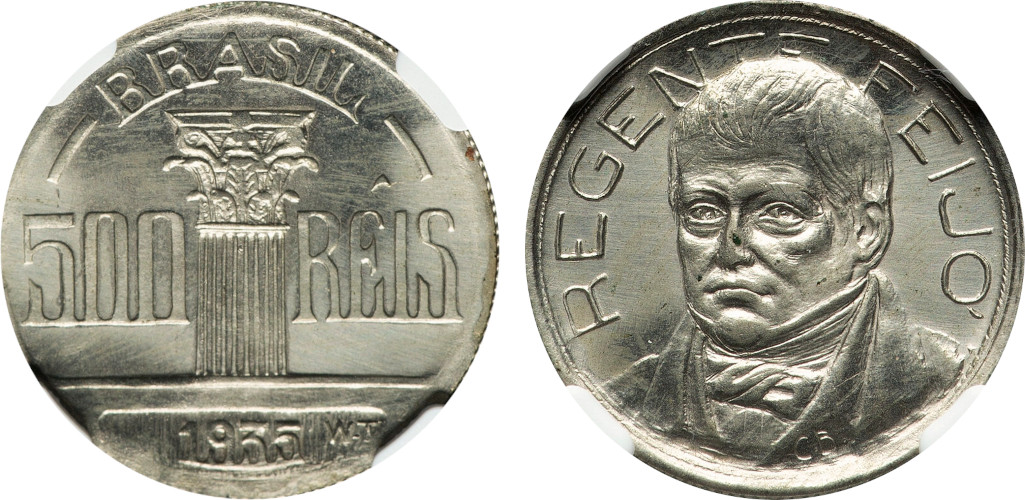 Prova 1935 Prova em Cuproníquel 500 Réis 