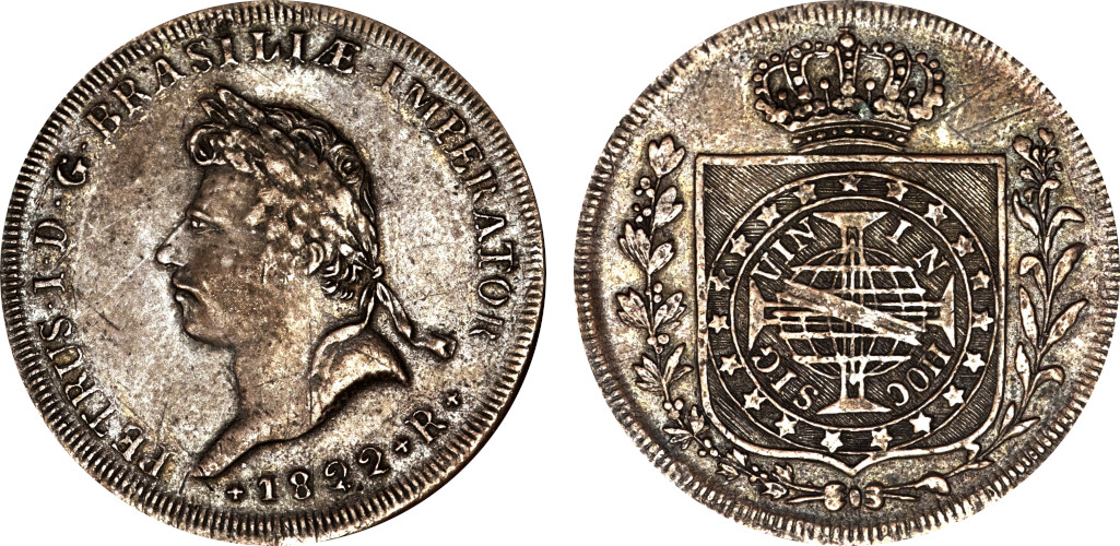 Prova 1822 Prova em Cobre 6400 Réis D. Pedro I