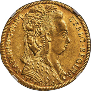 Variante Véu Toucado B junto 6400 Réis Maria I