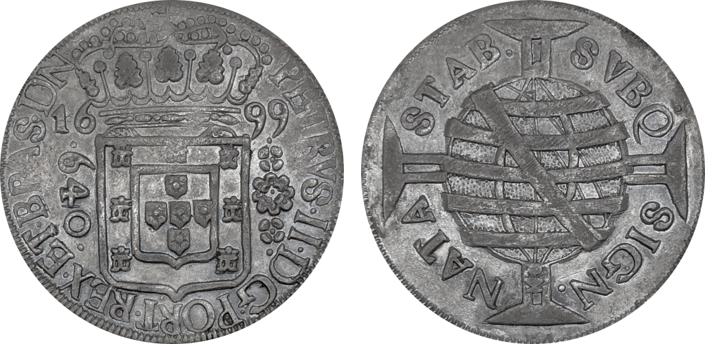 Imagem da data 1699 - BRAS • DN • - Florões com ponto em cima e embaixo.