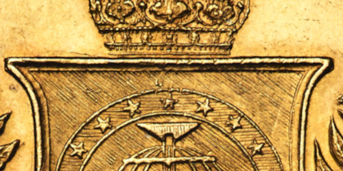 Variante 1855 Anel de Estrelas Solto 20000 Réis D. Pedro II