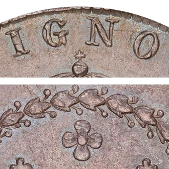 Variante 1823 IGNO 28 Tulipas 960 Réis D. Pedro I