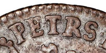 Variante 1695 PETRS 320 Réis D. Pedro II