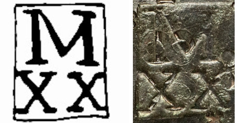 Variante Tipo 1 20 Réis D. Pedro II