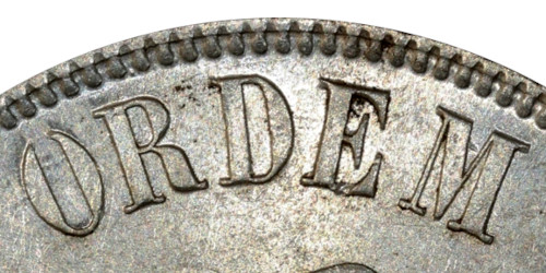 Variante 1906 O de "ORDEM" aberto 2000 Réis 