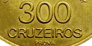 Prova Prova em Latão 300 Cruzeiros 