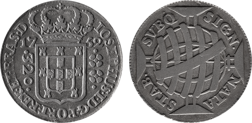 Imagem da data 1752 - IOSEPHUS / SVBQ - Reverso horizontal.