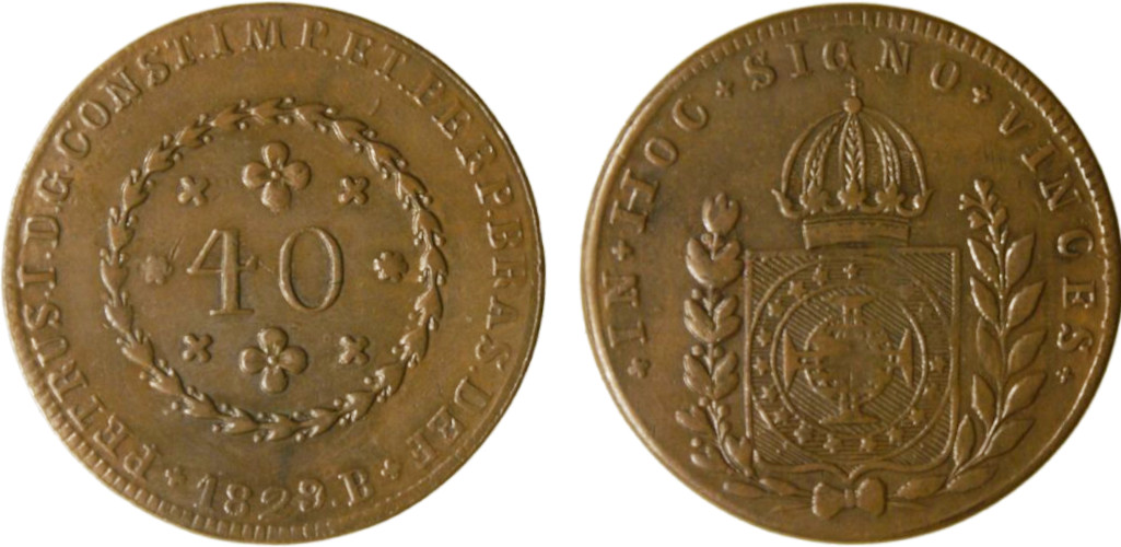 D. Pedro I 40 Réis