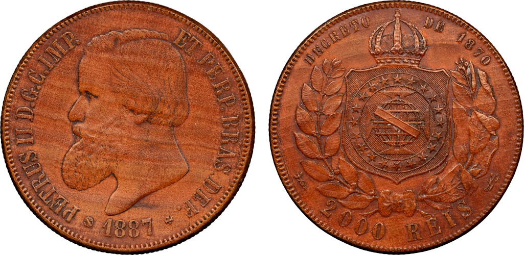 Prova 1887 Prova em Madeira 2000 Réis D. Pedro II