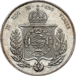 Variante Escudo 2 1000 Réis D. Pedro II