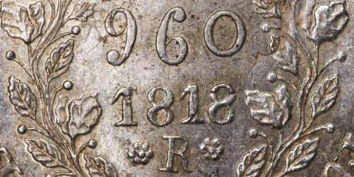 Variante 1818 Galhos Duplos 960 Réis D. João VI