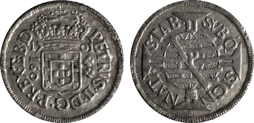 Imagem da data 1701 – 2 Florões P • REX • E • B • D