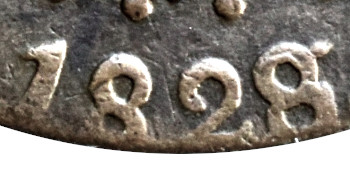 Variante 1828/5 80 Réis D. Pedro I