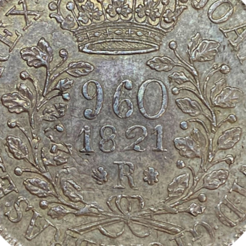 Variante 1821 9 Frutos no Galho Direito 960 Réis D. João VI