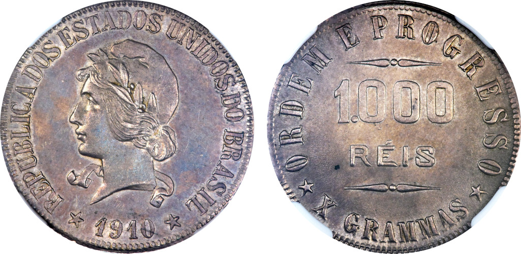 Prova 1910 Prova em Prata 1000 Réis 