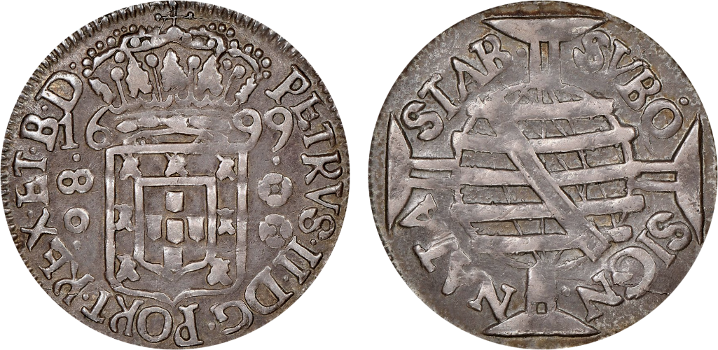 Imagem da data 1699 - 2 Florões - REX • ET • B • D •