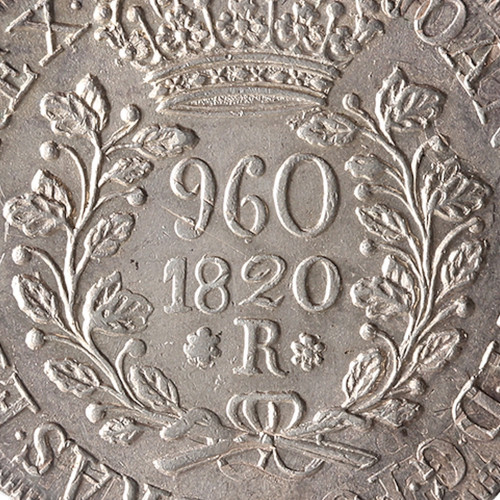 Variante 1820 7 Frutos Galho Esquerdo 960 Réis D. João VI