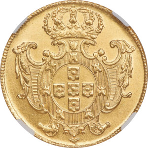 Variante Escudo Oval 6400 Réis D. João V