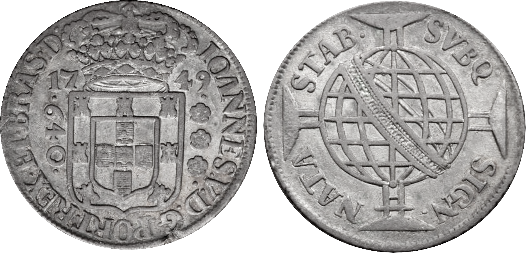 Imagem da data 1749 - Florão extremos de 5 pétalas