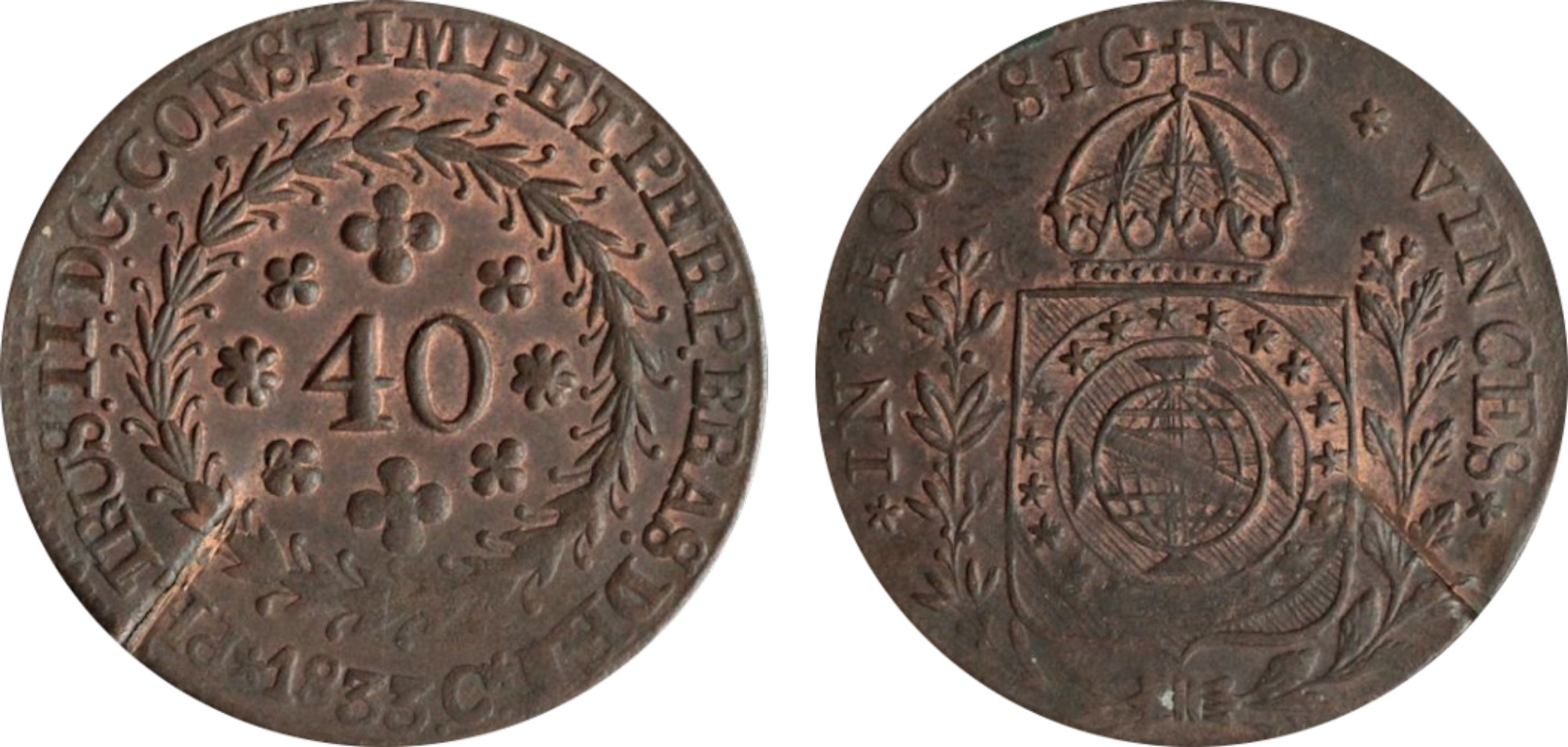 D. Pedro II 40 Réis