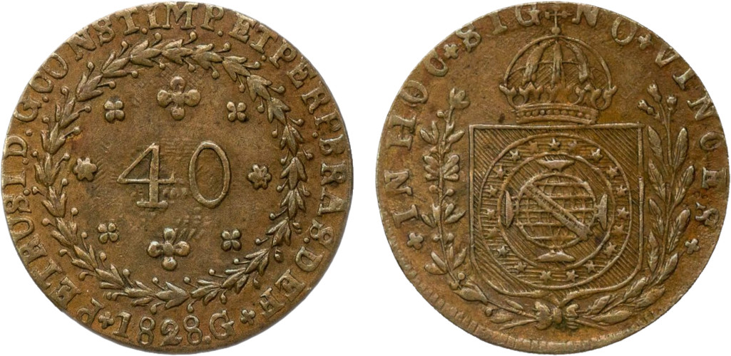 D. Pedro I 40 Réis