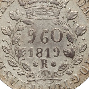 Variante 1819 9 Frutos Galho Esquerdo 960 Réis D. João VI