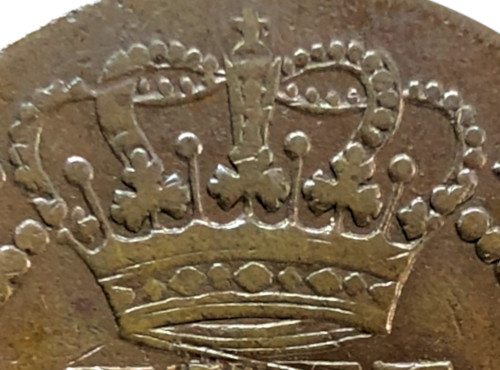 Variante 1784 Coroa Escassa 20 Réis Maria I e Pedro III