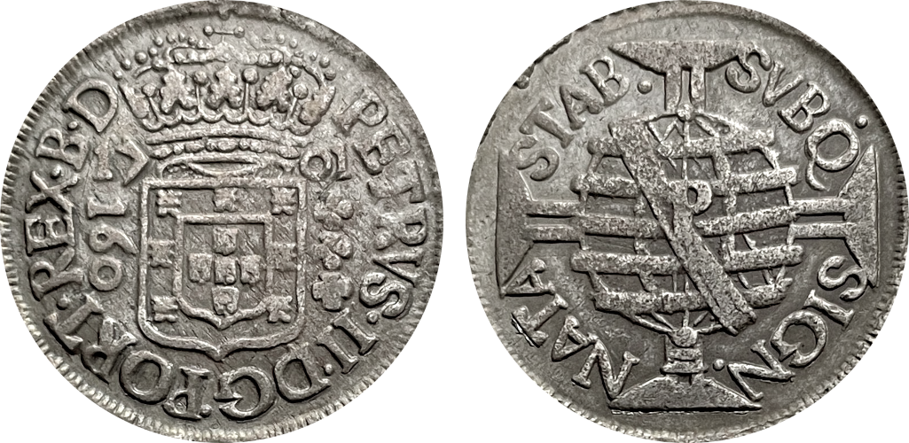 Imagem da data 1701 – 3 Florões PORT • REX • B • D