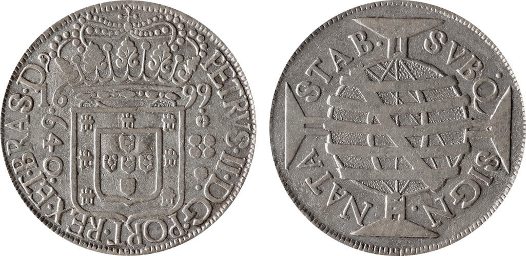 Imagem da data 1699 - BRAS • D • - Florões com ponto em cima e embaixo.