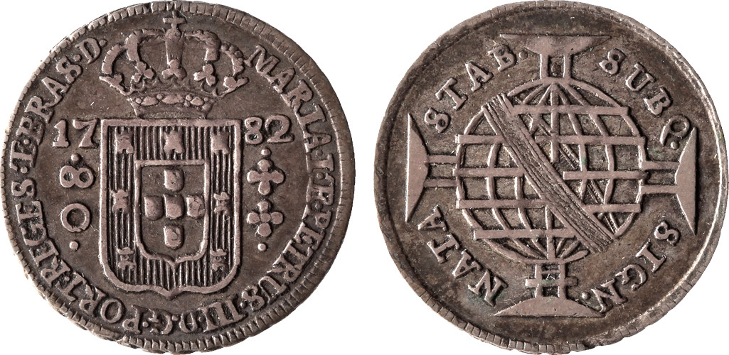 Maria I e Pedro III 80 Réis