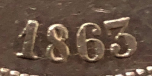 Variante 1863 Algarismos Grandes 2000 Réis D. Pedro II