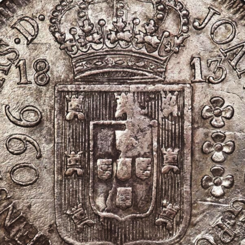 Variante 1813 Valor e Florões sem Pontos 960 Réis D. João PR