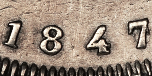 Variante 1847/0 400 Réis D. Pedro II